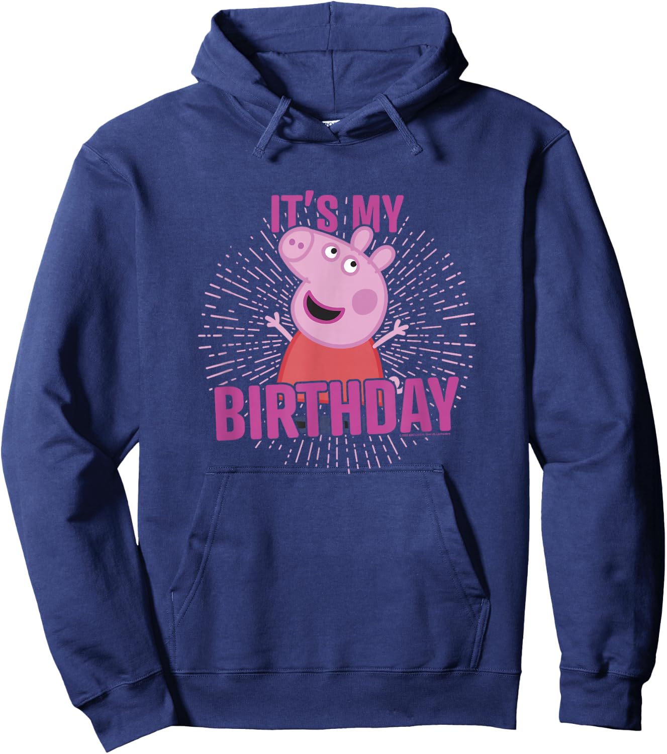 Peppa Pig It's My Birthday Pink Celebration Lyrics Hoodie - Hoodie | Navy