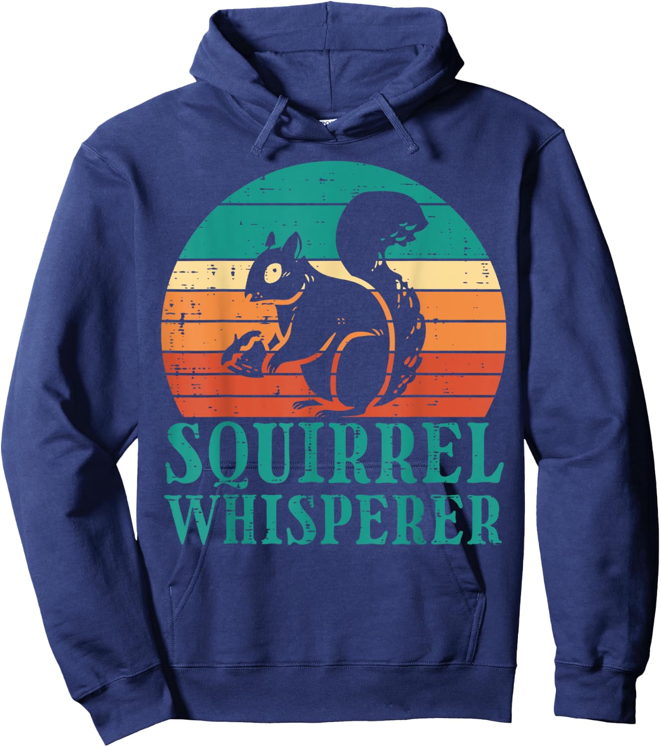 Squirrel Whisperer Sunset Retro Rodent Women Men Kids Youth Hoodie - Hoodie | Navy
