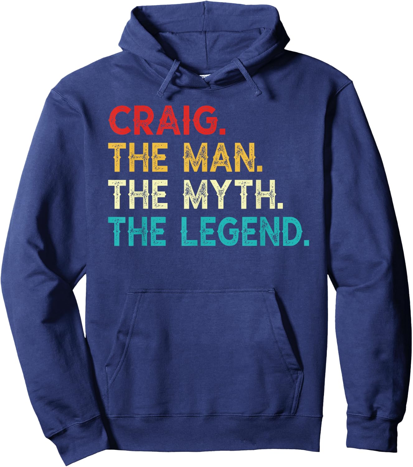 CRAIG The Man The Myth The Legend Funny Vintage CRAIG Hoodie - Hoodie | Navy
