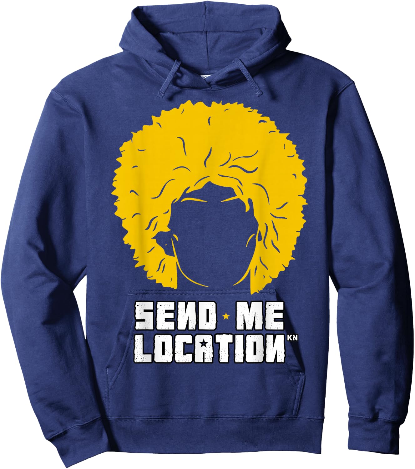 Send Me Location Papakha Hat Hoodie - Hoodie | Navy