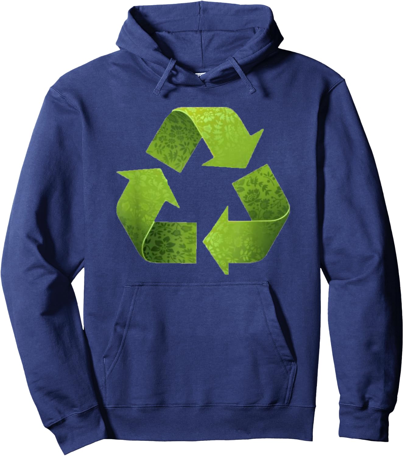 Vintage Green Recycle Symbol novelty Earth Day Recycling Hoodie - Hoodie | Navy