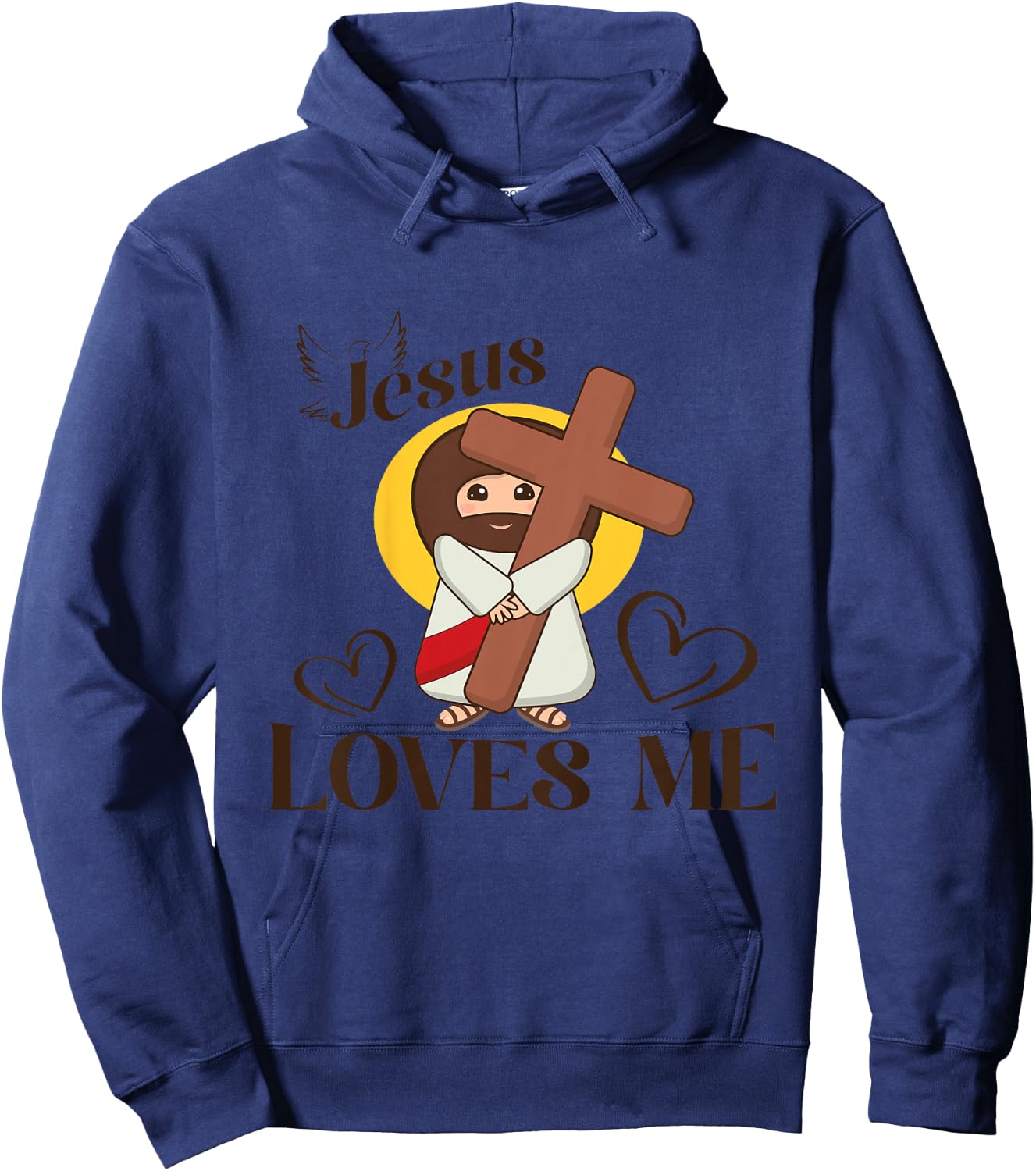 Kids Christian Jesus Loves Me, Christian God Lover Hoodie - Hoodie | Navy