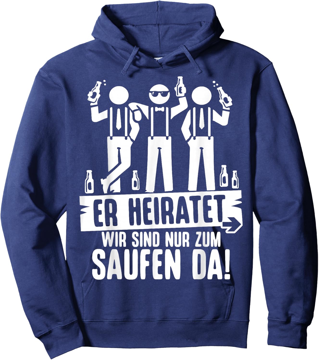 Junggesellenabschied Männer Poltern Polterabend Hoodie - Hoodie | Navy