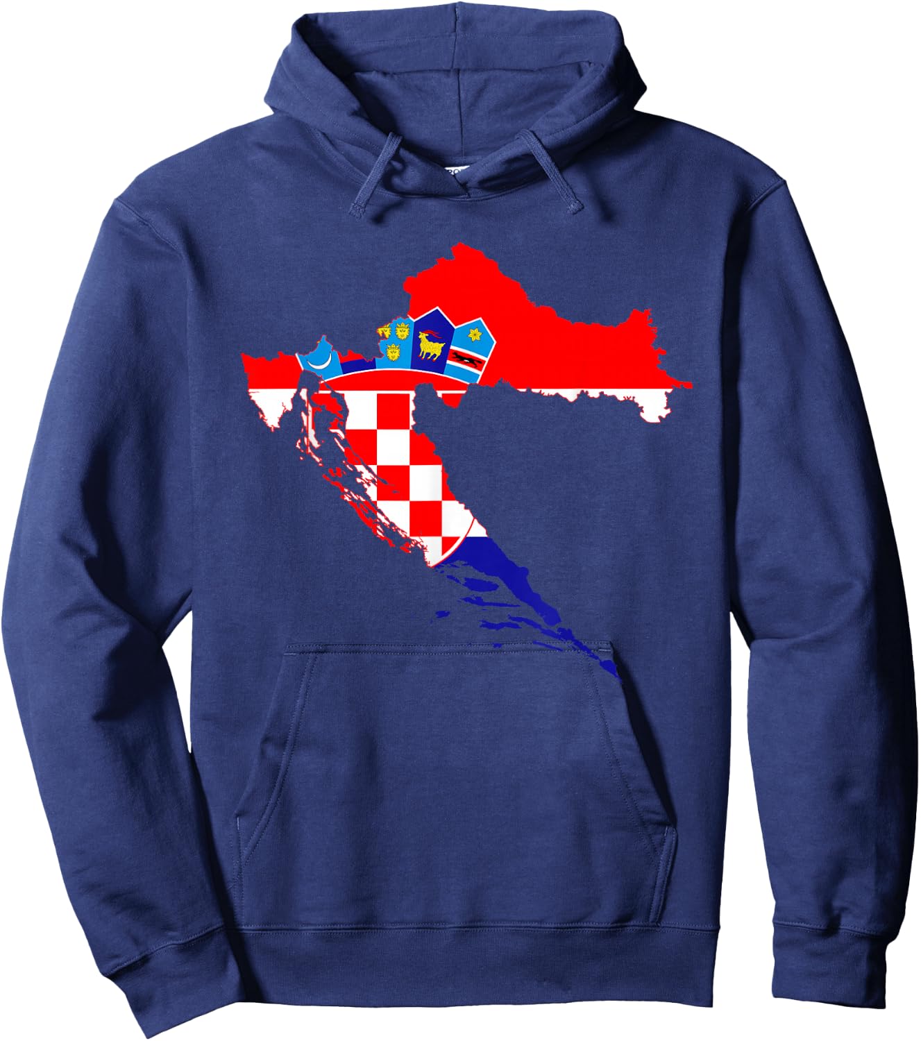 Kroatien Flagge Hrvatska Land Kroate Kroatisch Deko Croatia Hoodie - Hoodie | Navy
