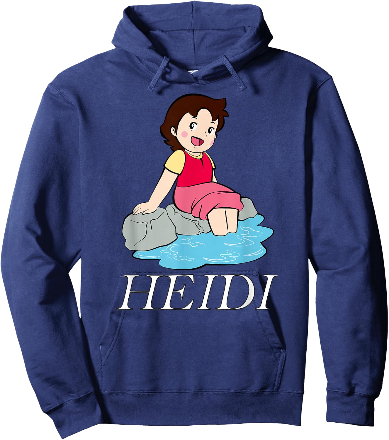 Heidi On Water Cartoon TV Series Logo , Black, S Hoodie - Hoodie | Navy