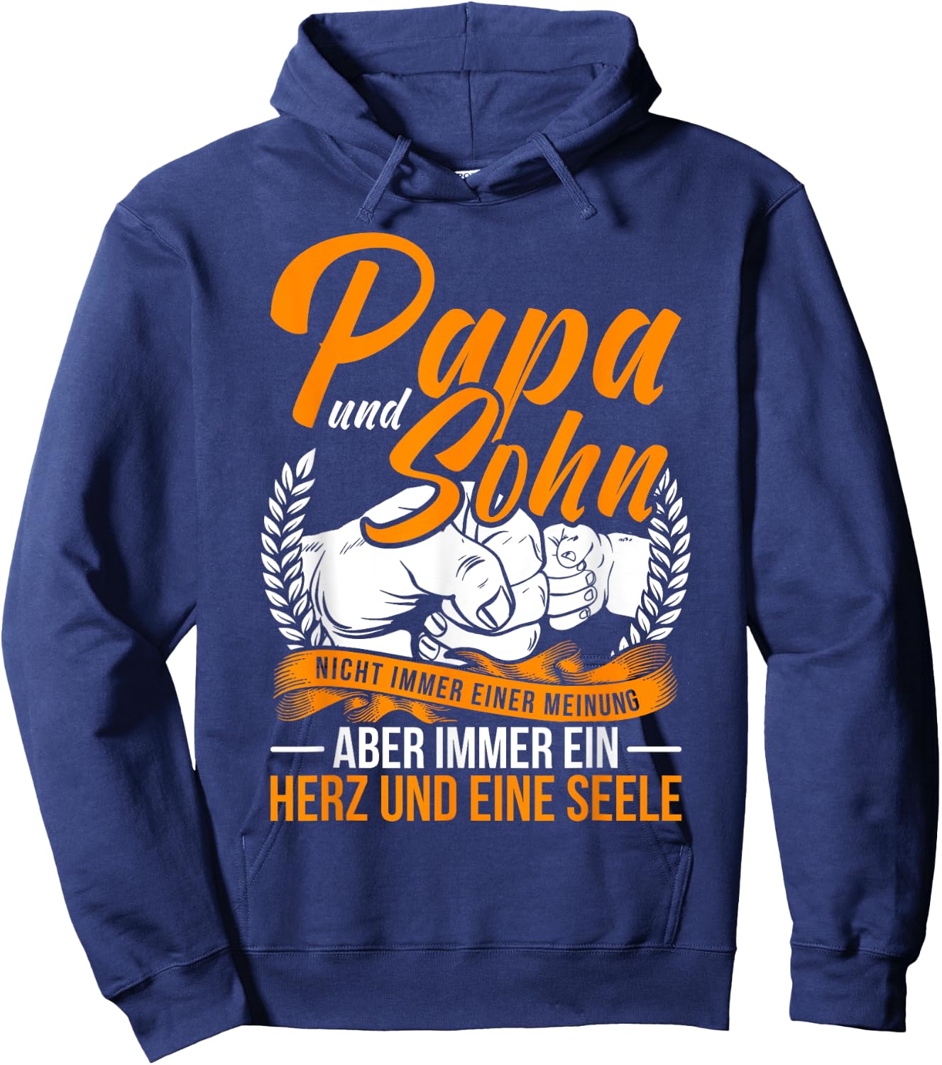 Papa und Sohn Vater Sohn Partner Look Spruch Vatertag Hoodie - Hoodie | Navy