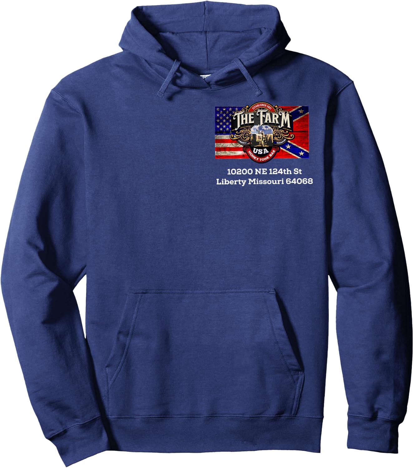 Stronger Than Cotton The Farm Honky Tonk Liberty Missouri Hoodie - Hoodie | Navy