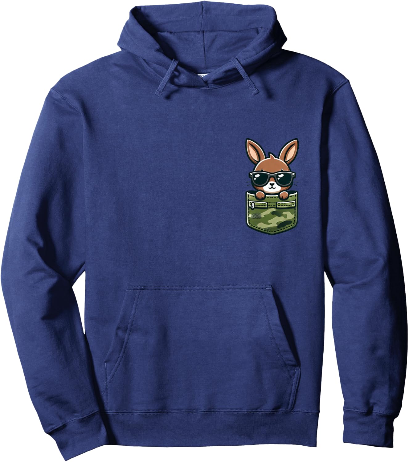Easter Bunny Rabbit Sunglasses Pocket Boys Kids Hoodie - Hoodie | Navy