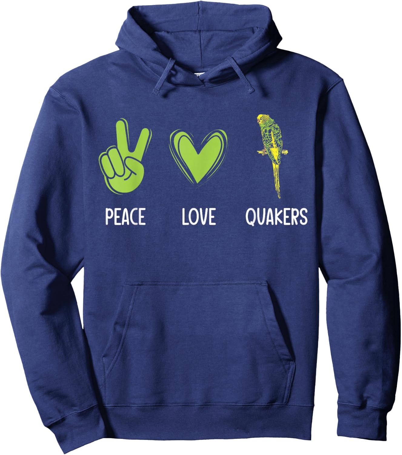 Quaker Parrot Mom Quaker Parrot Green Quaker Parrot Hoodie - Hoodie | Navy
