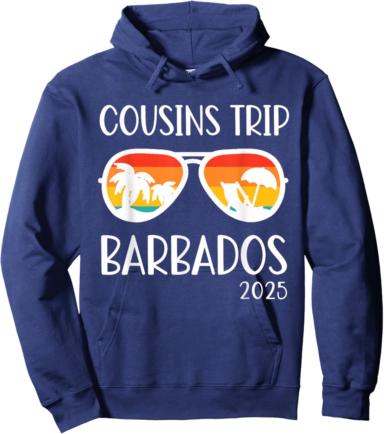 Cousins Trip Barbados Caribbean 2025 Weekend Family Reunion Hoodie - Hoodie | Navy