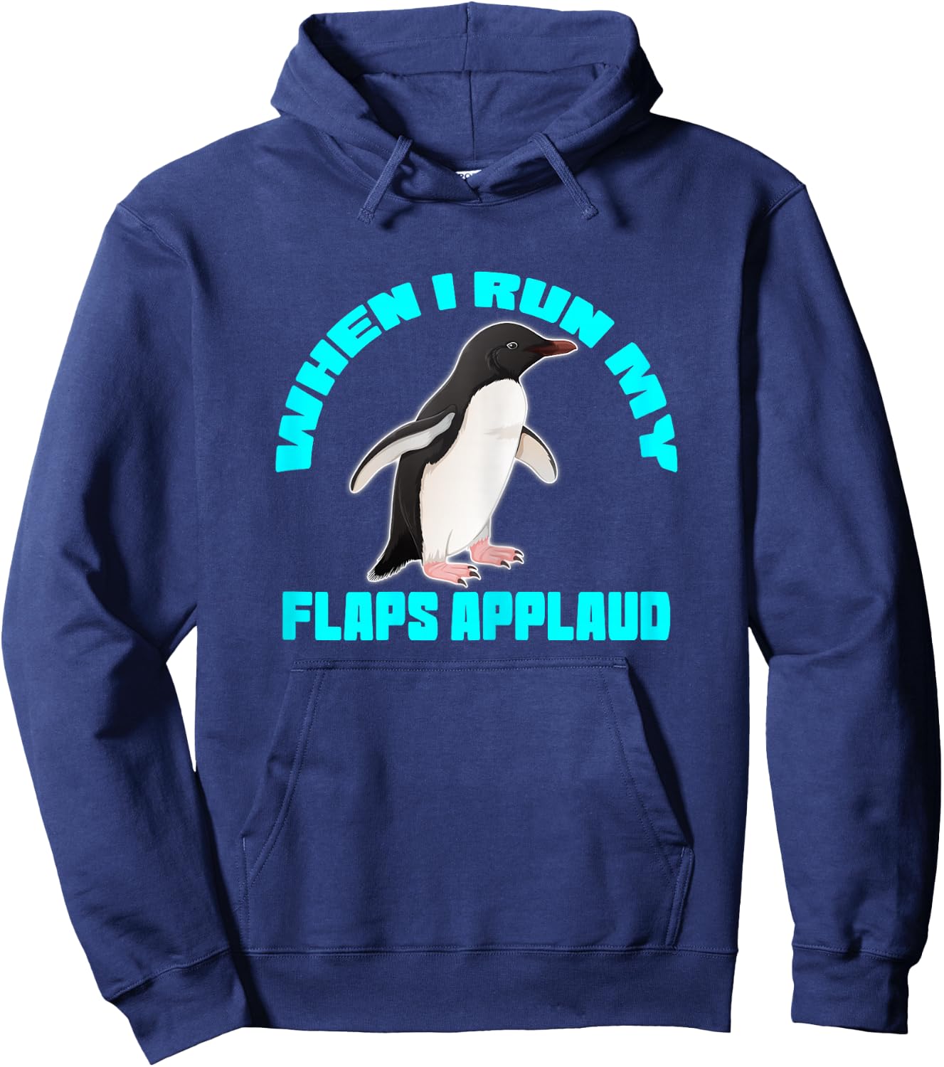 Penguin flaps applaud inappropriate embarrassing roulette Hoodie - Hoodie | Navy