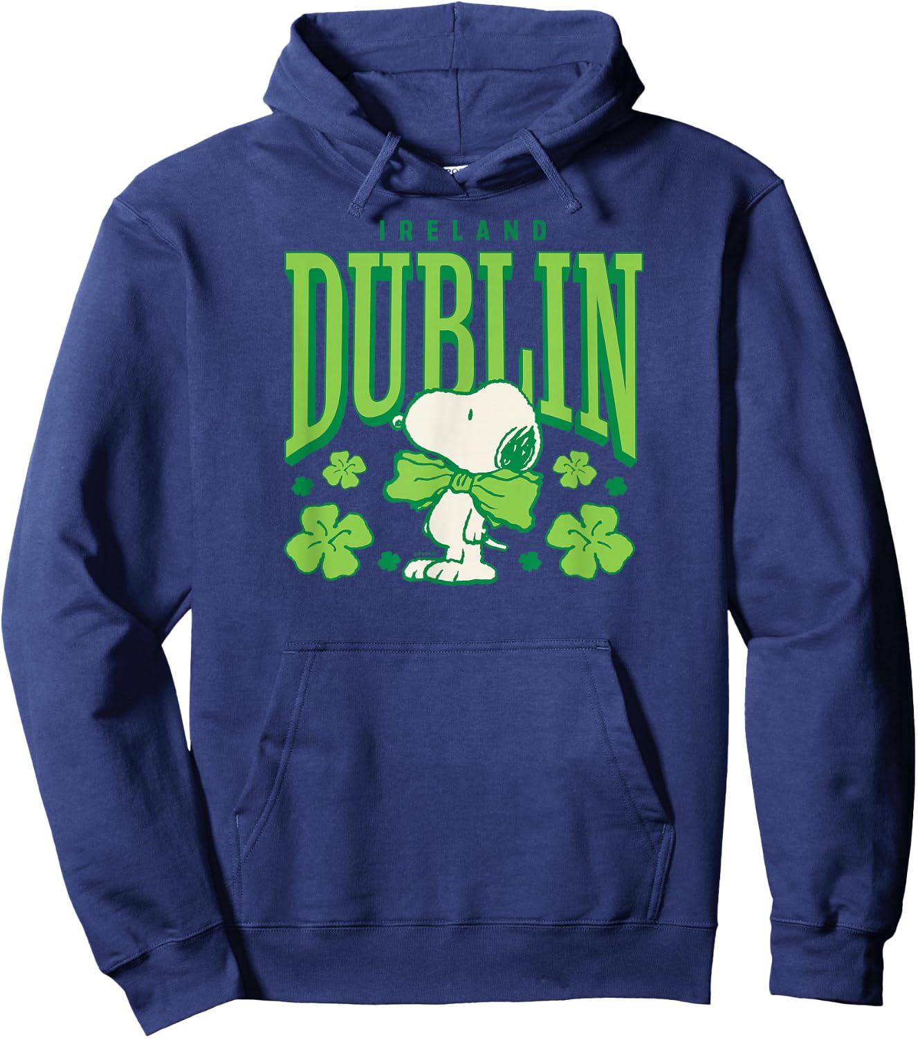 Peanuts - Snoopy St. Patrick's Day Dublin Ireland Hoodie - Hoodie | Navy
