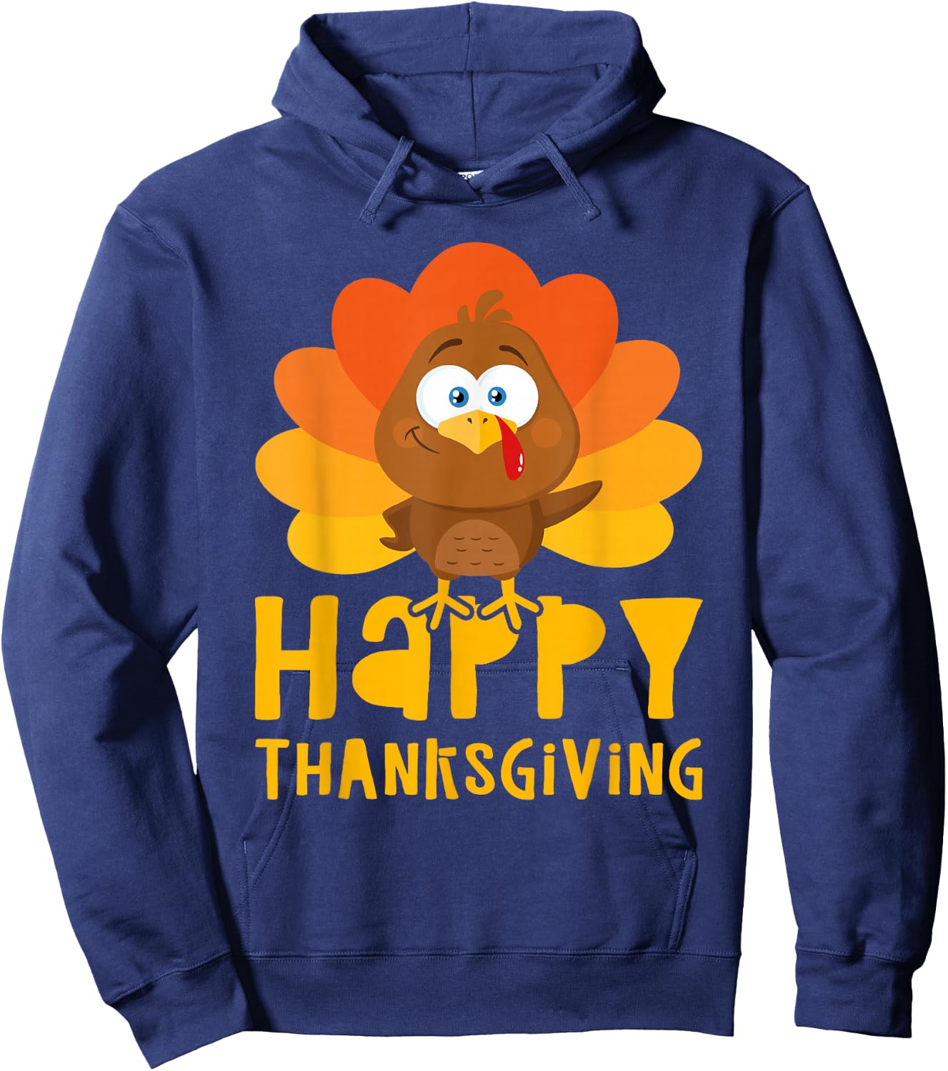 Happy Thanksgiving Shirt Men Women Kids Family Turkey Day Hoodie - Hoodie | Navy