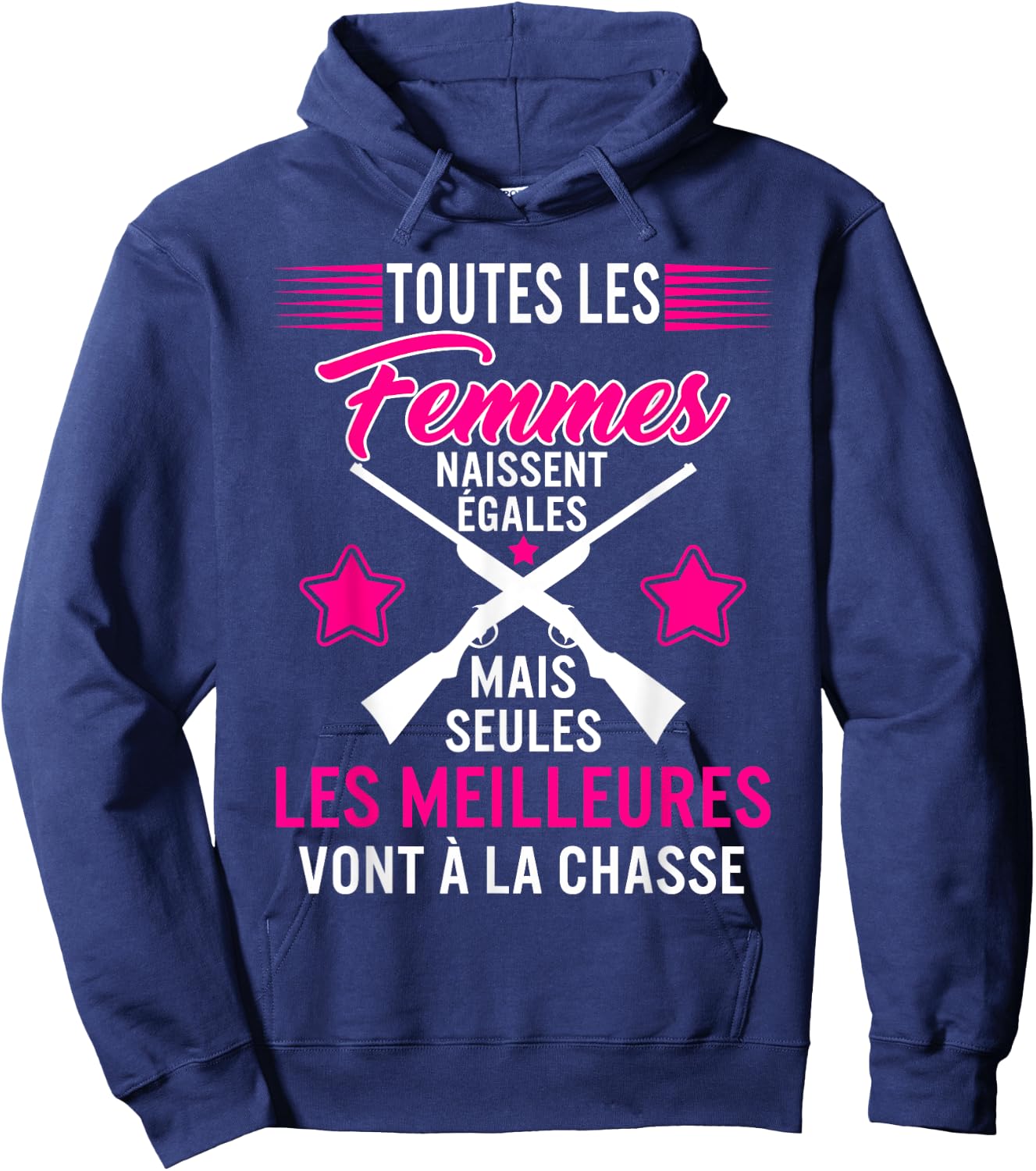 Women Hunter Best Go To Hunting Mother Girls , Black Hoodie - Hoodie | Navy