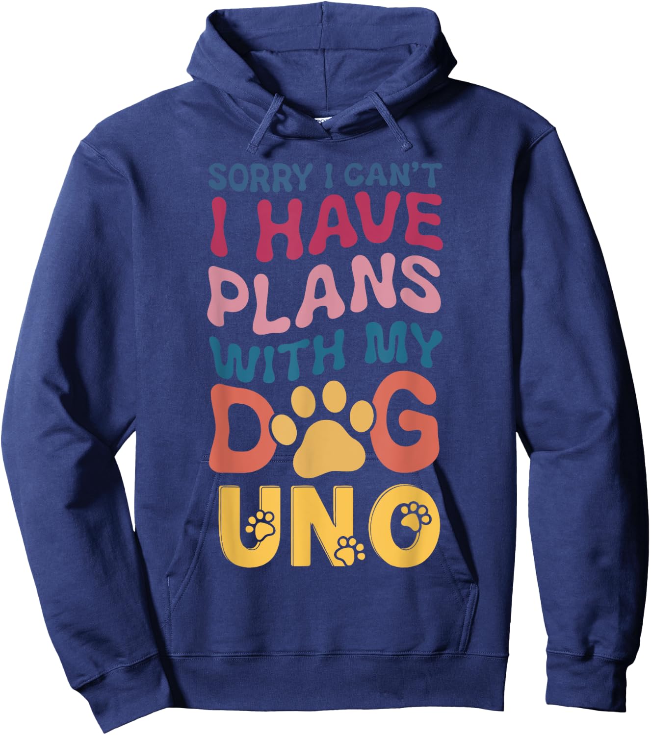 Dog Name Uno Personalised Gift Busy With My Dog Uno Hoodie - Hoodie | Navy