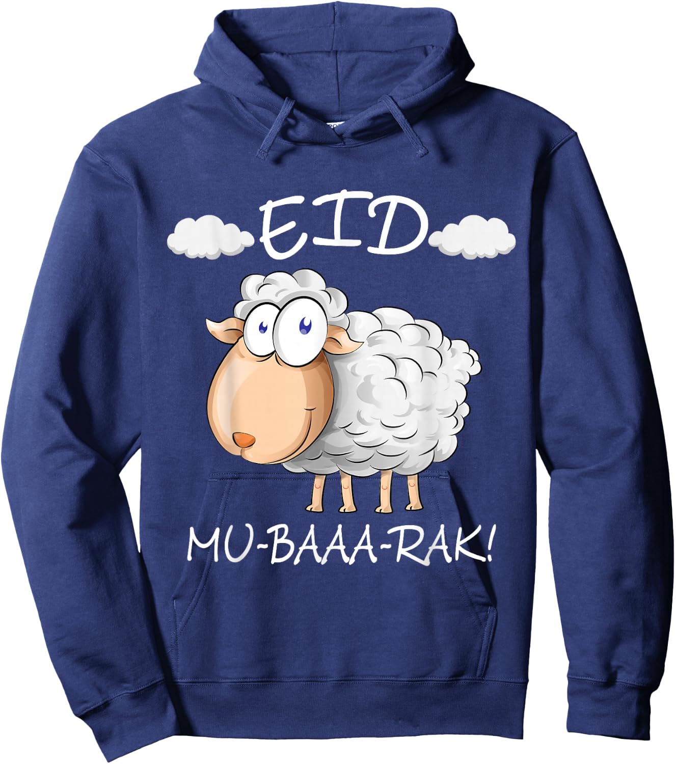 Eid Al-Adha Eid Mubarak Happy Eid Day Muslim eid 2025 kids Hoodie - Hoodie | Navy