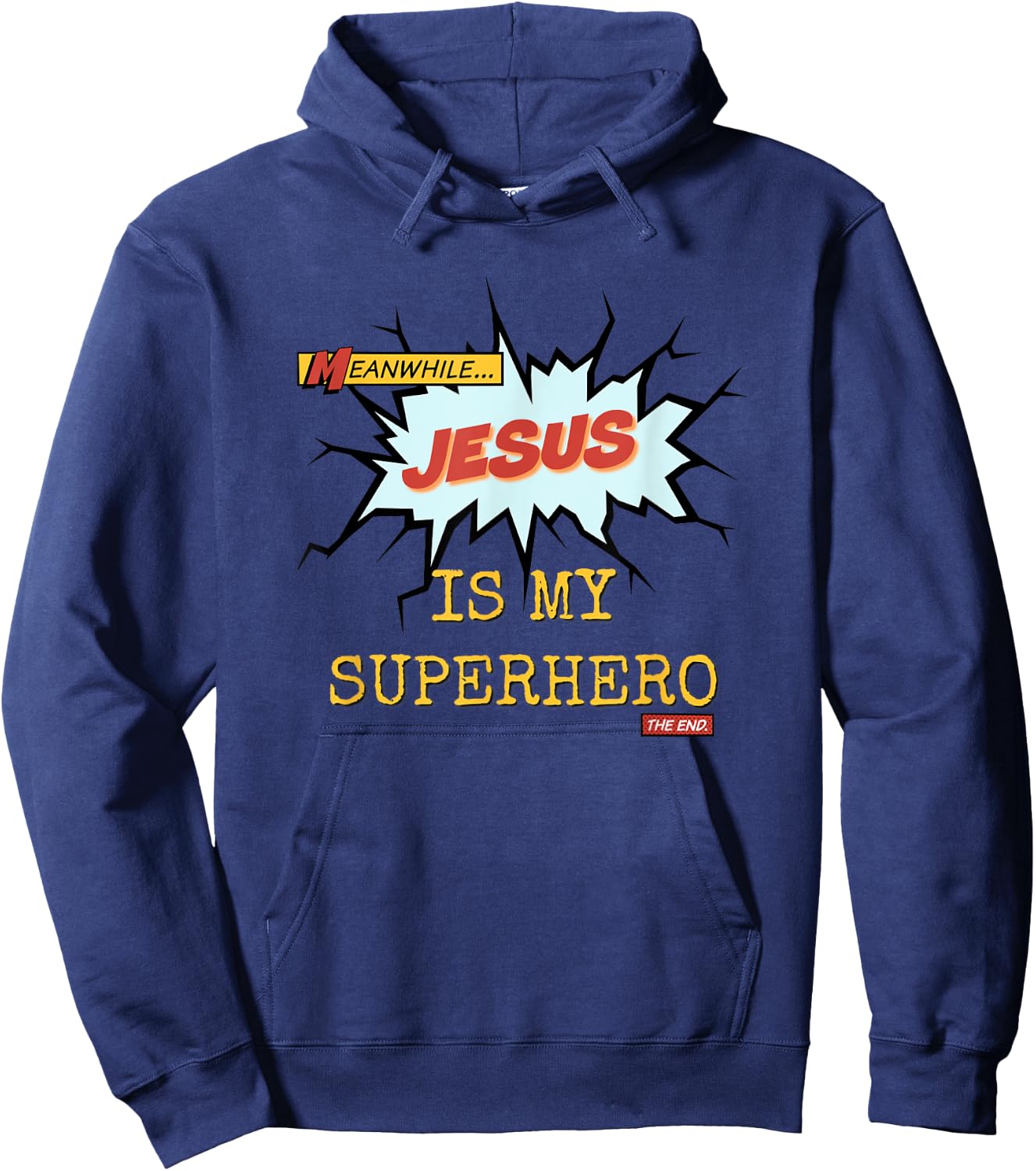 Superhero Jesus is My Superhero Faith Praise Hoodie - Hoodie | Navy