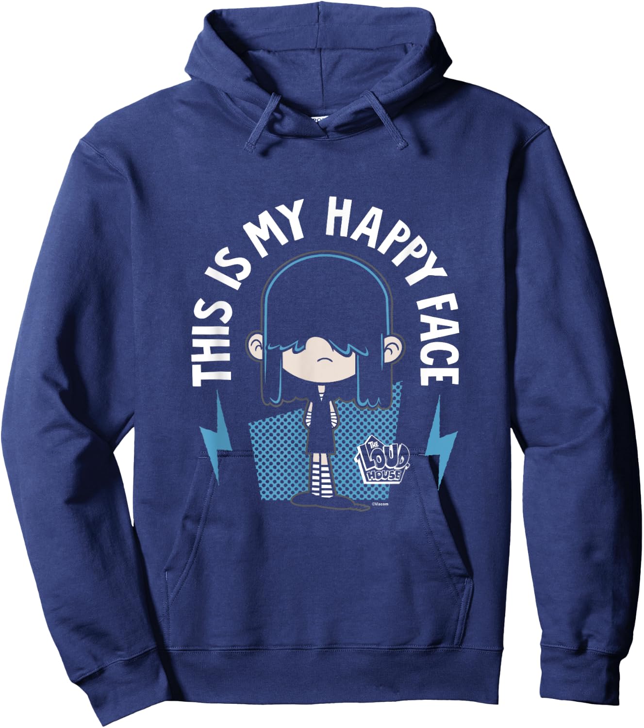 The Loud House This Is My Happy Face Lucy Loud Shot Hoodie - Hoodie | Navy
