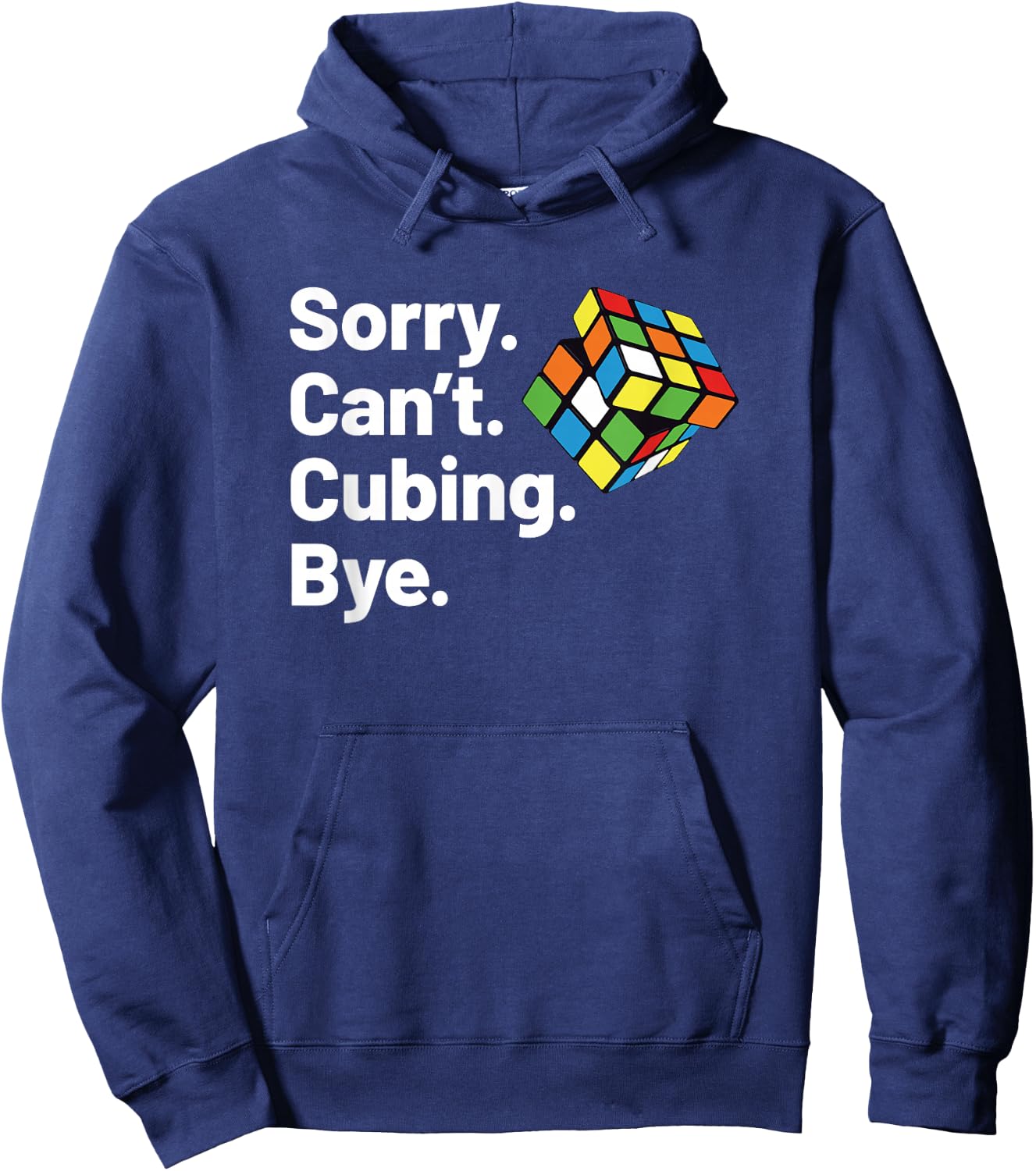 Sorry Can't Puzzle Cubes Funny Speed Cubing Youth Math Hoodie - Hoodie | Navy