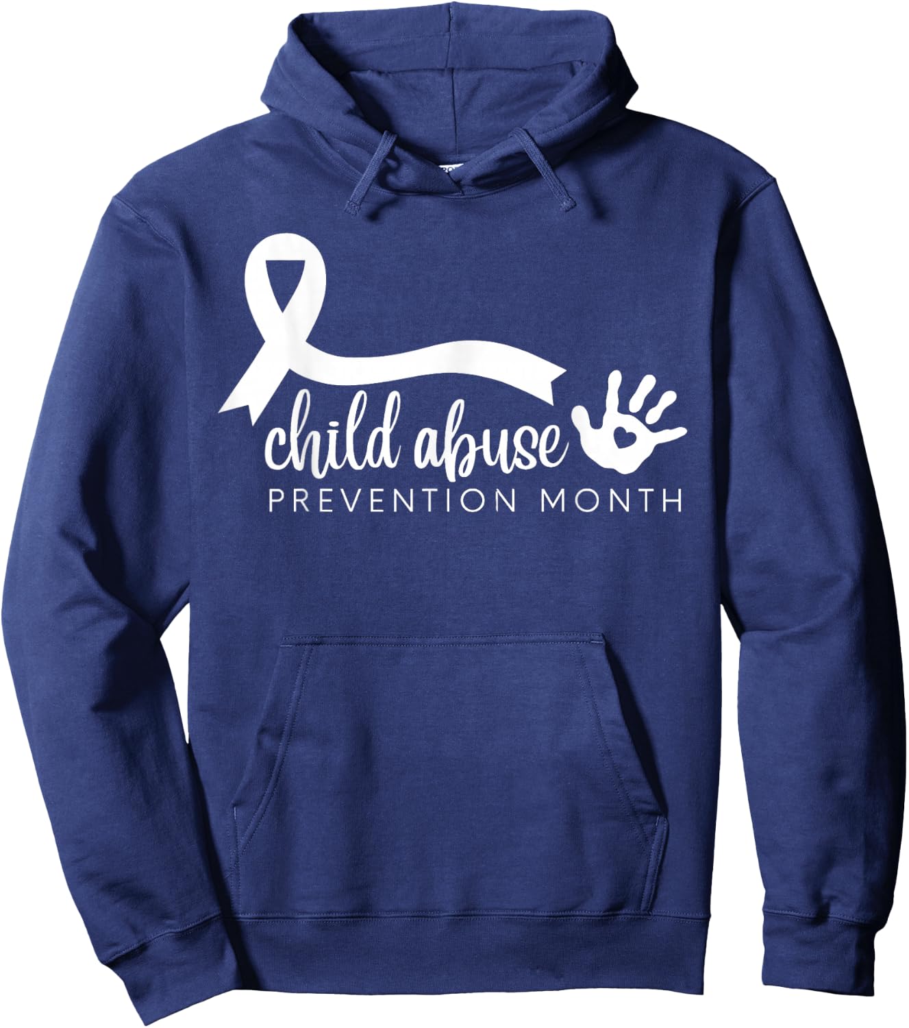 In April We Wear Blue Cool Child Abuse Prevention Awareness Hoodie - Hoodie | Navy