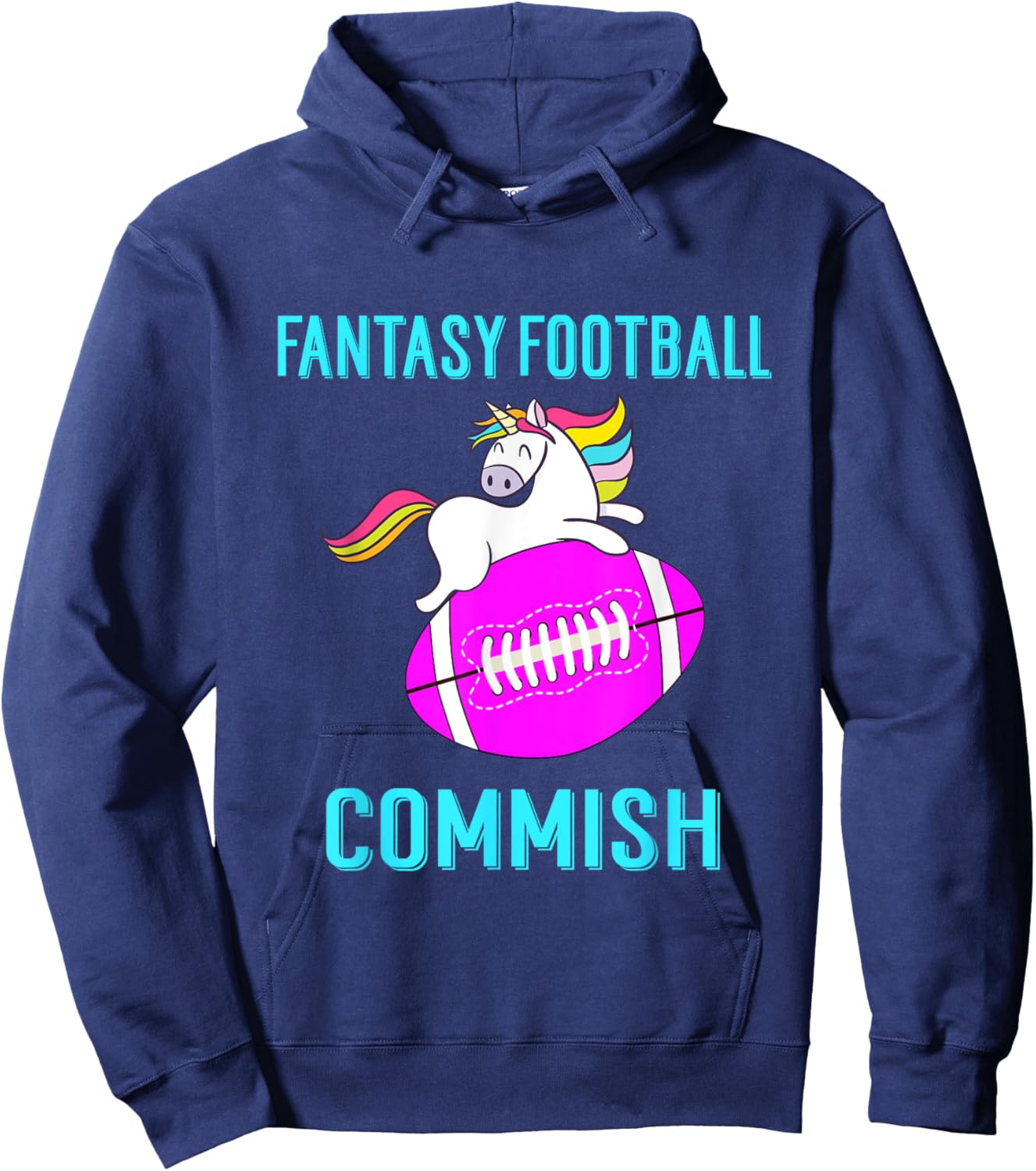 Unicorn Fantasy Football Commissioner Hoodie - Hoodie | Navy