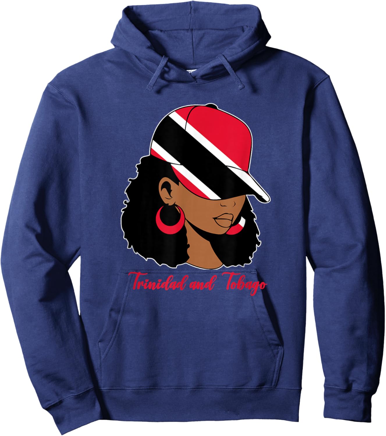 Trinidadian Girl Trini Trinidad and Tobago Flag Hoodie - Hoodie | Navy