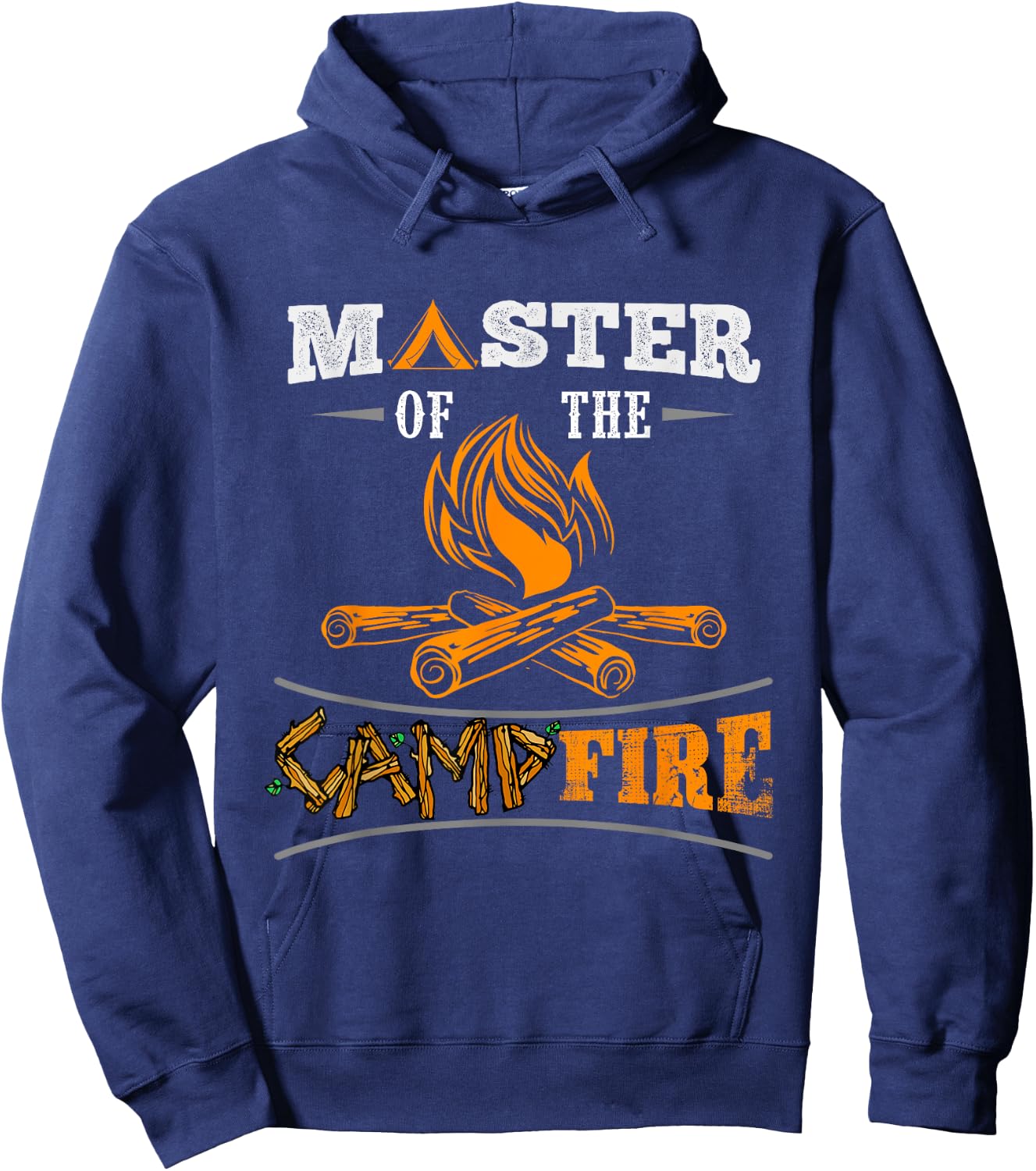 Funny Master of the Campfire Men, Women and Youth Campers Hoodie - Hoodie | Navy