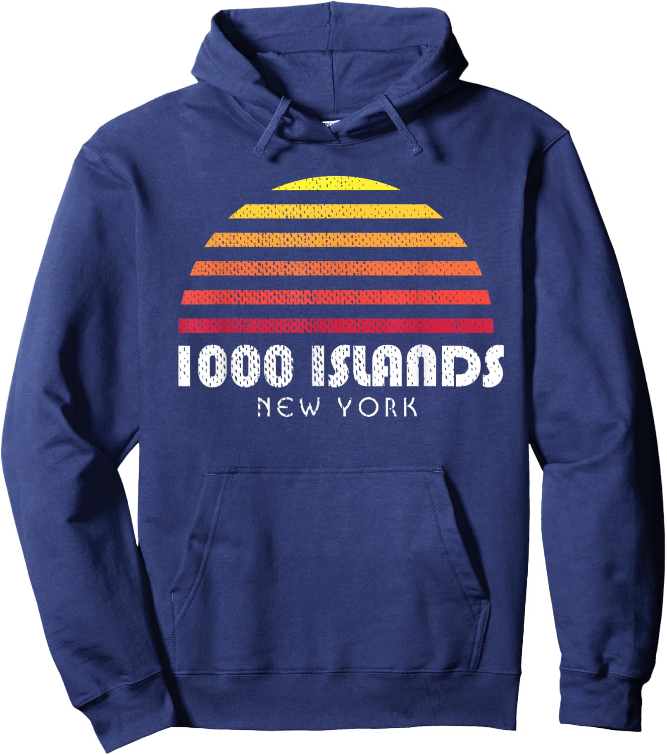 1000 Islands Sunset Thousand Islands NY Fishing Hoodie - Hoodie | Navy
