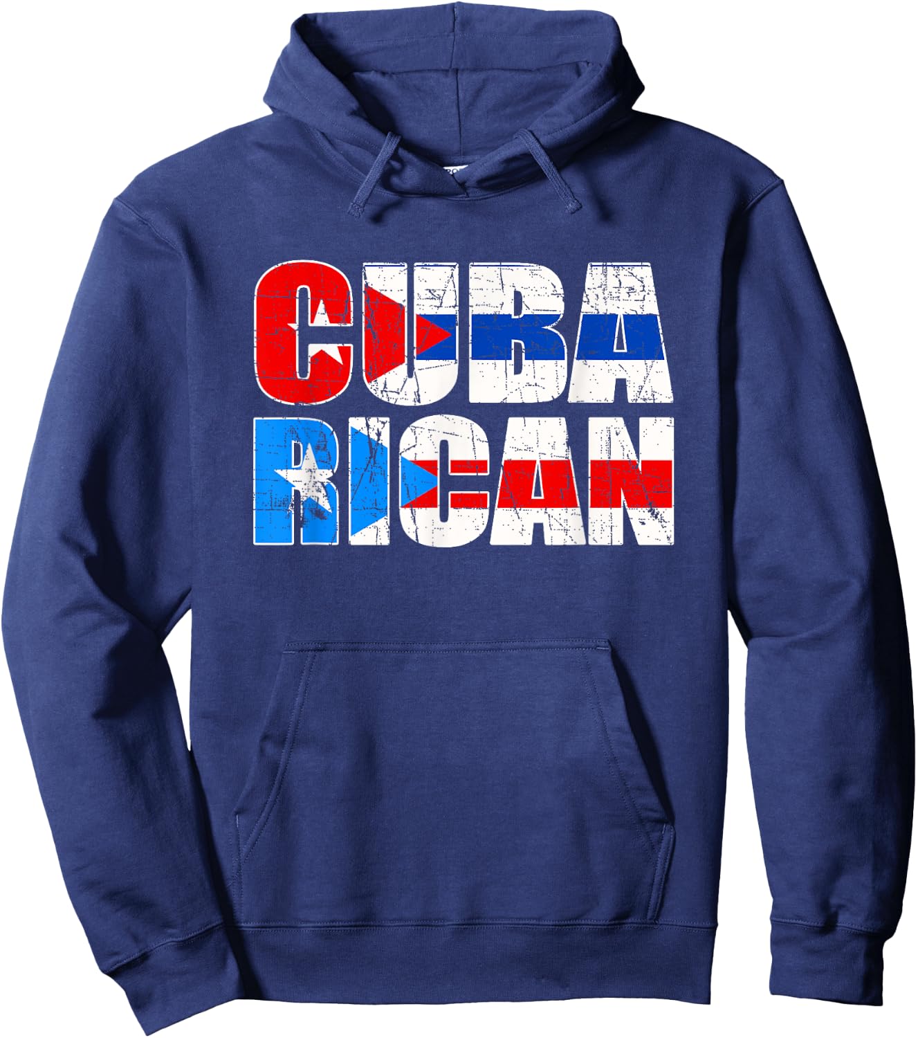CubaRican Puerto Rico Cuba - Puerto Rican Hoodie - Hoodie | Navy