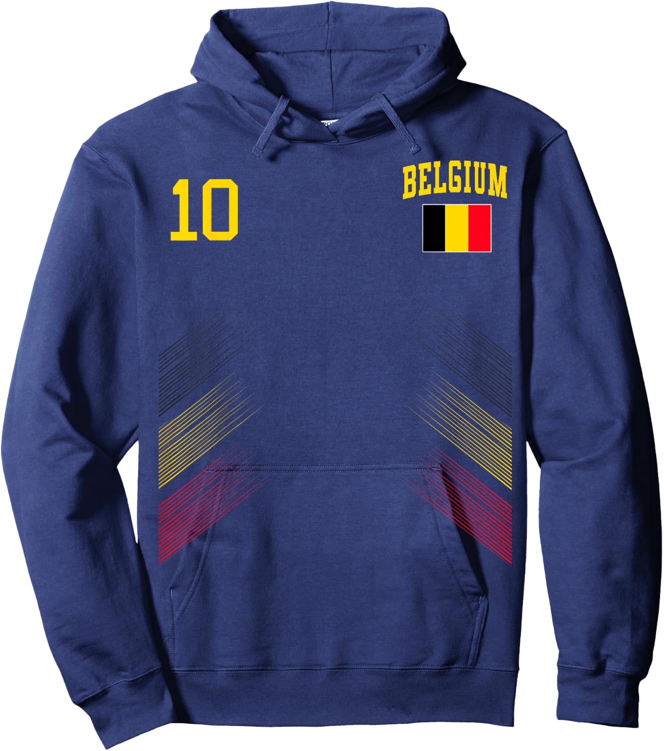 Belgien Fußball Fan Trikot Belgische Flagge Fußballliebhaber Hoodie - Hoodie | Navy