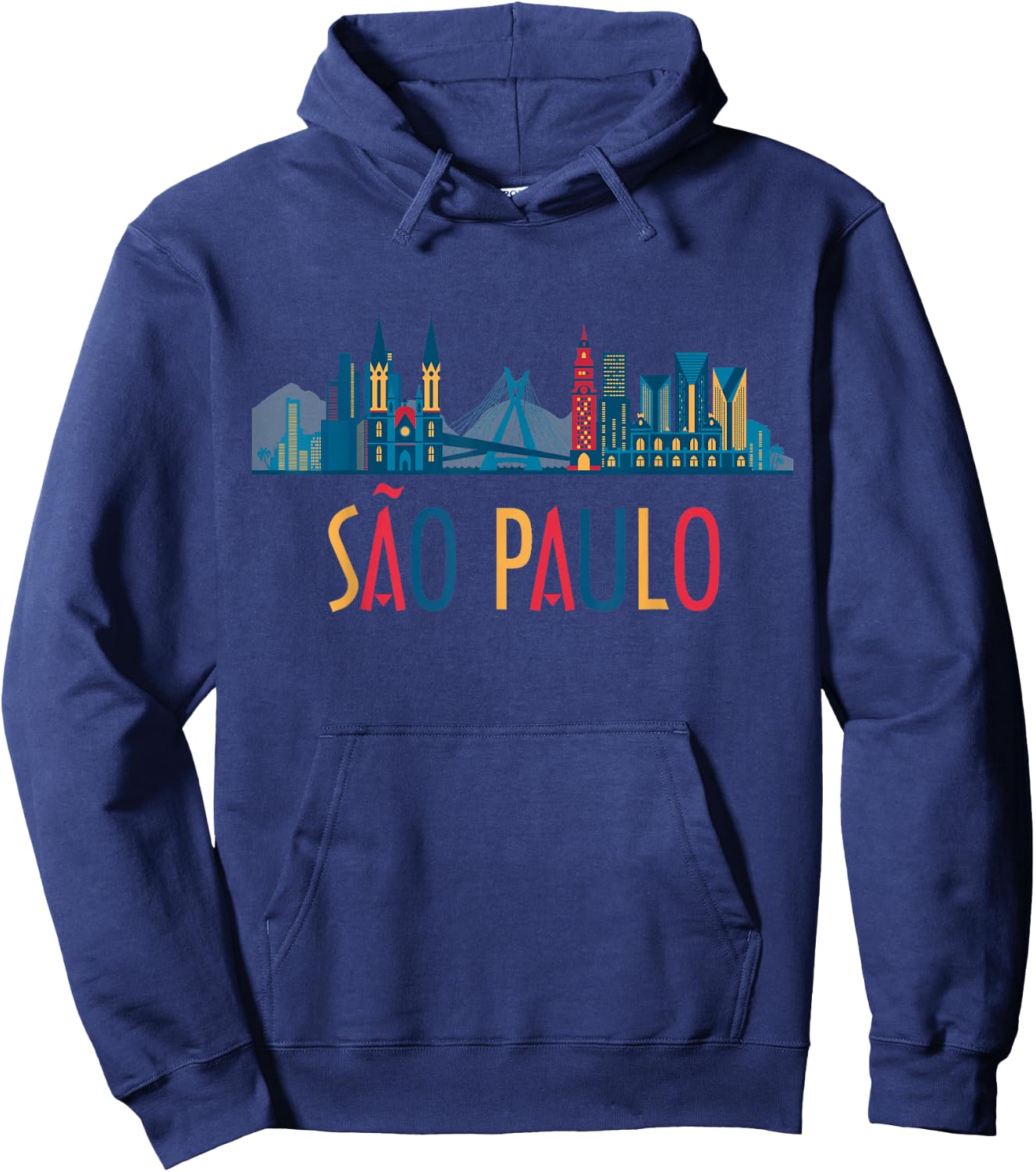 Sao Paulo Brazil Skyline Brazil Souvenir Gift Hoodie - Hoodie | Navy