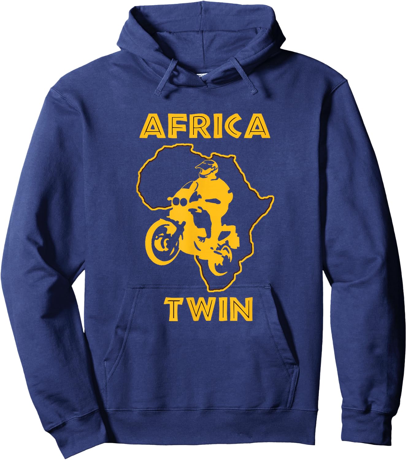 AFRICA TWIN Shirt. Motorcycle touring trail riding Hoodie - Hoodie | Navy
