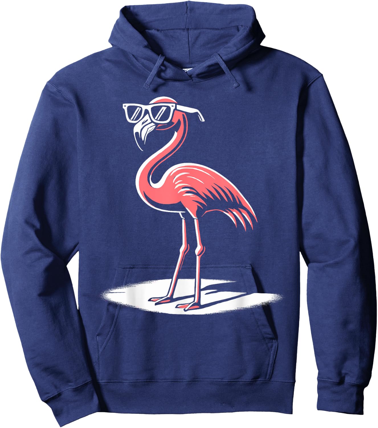 Pink Flamingo in Sunglasses Men Women Kids Funny Flamingo Hoodie - Hoodie | Navy