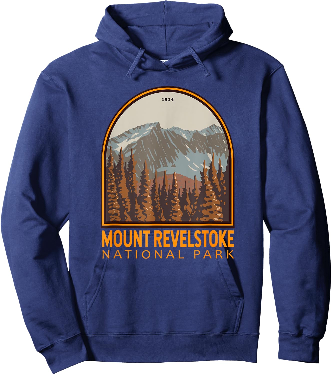 Mount Revelstoke National Park Canada Vintage Emblem Hoodie - Hoodie | Navy