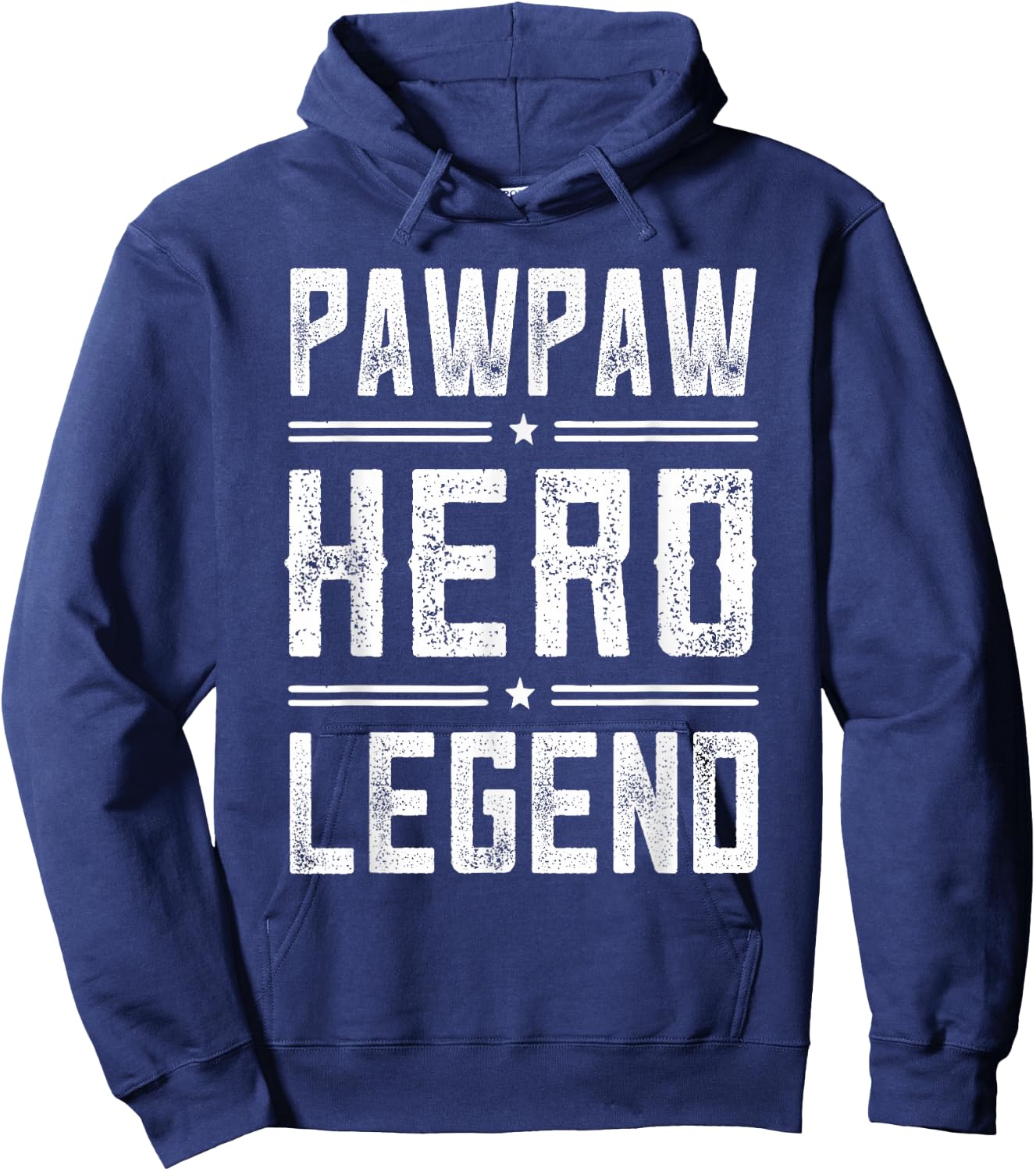 Pawpaw Hero Legend - Vintage Distressed Pawpaw Hoodie - Hoodie | Navy