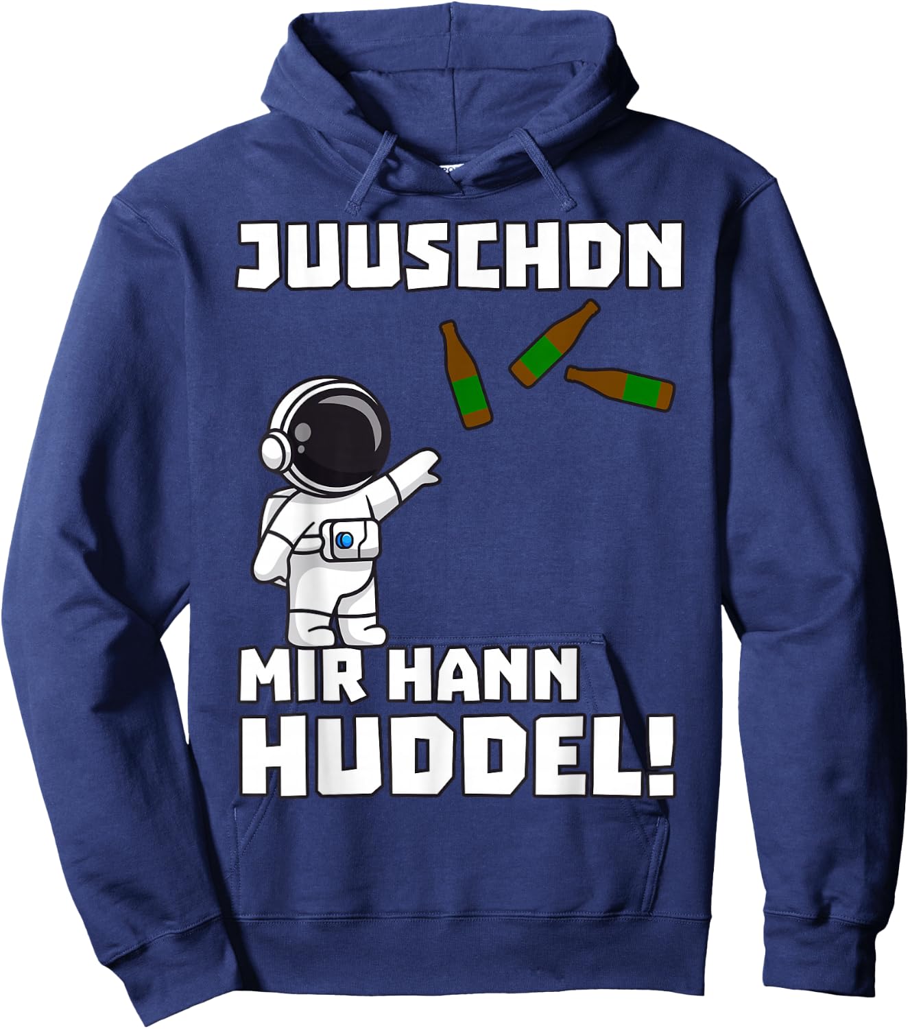 Saarland Dialekt UrPils Astronaut mir hann Huddel Spruch Hoodie - Hoodie | Navy
