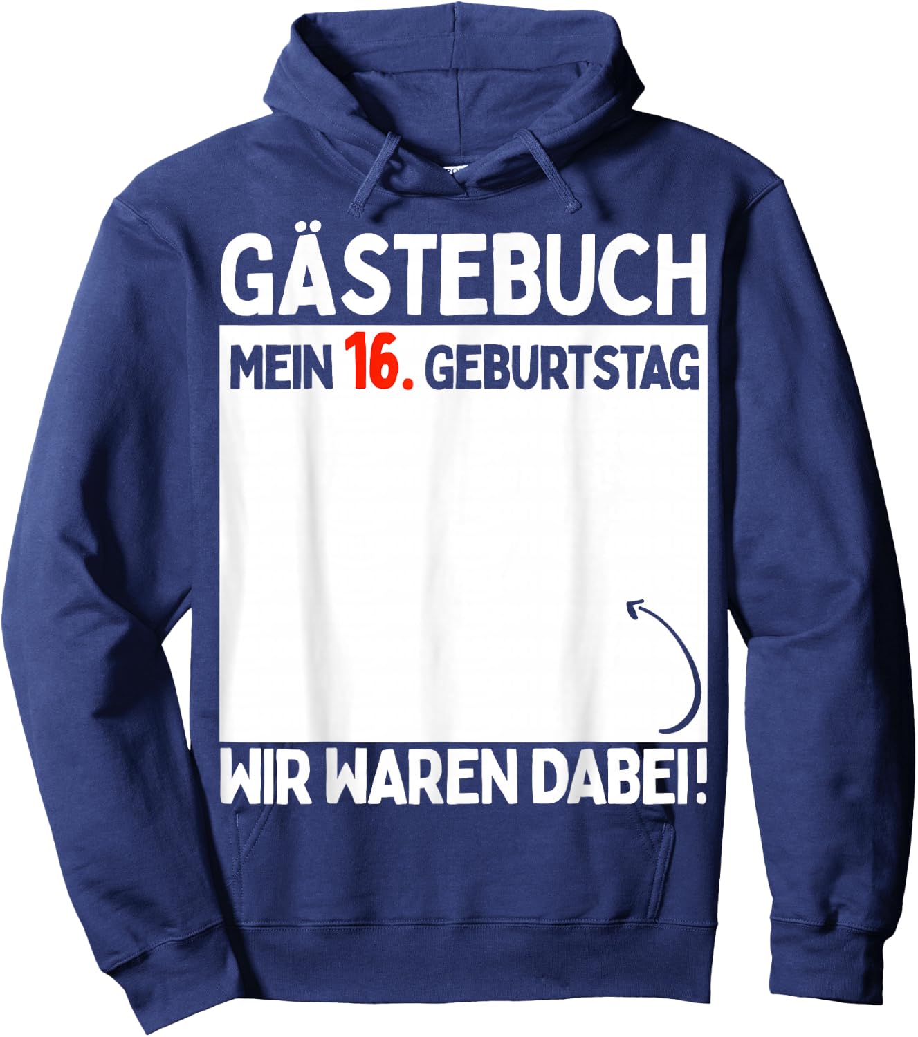 16th Birthday Boy Girl 16 Years 2008 Funny Gift , black Hoodie - Hoodie | Navy
