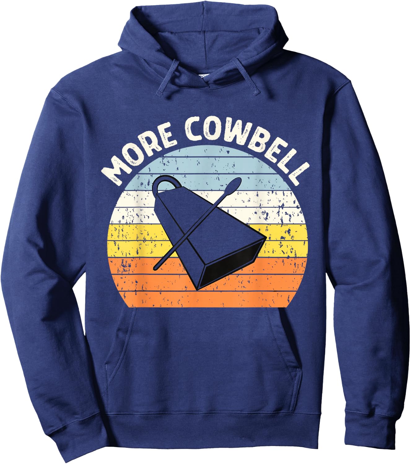 Vintage Sunset More Cowbell Hoodie - Hoodie | Navy