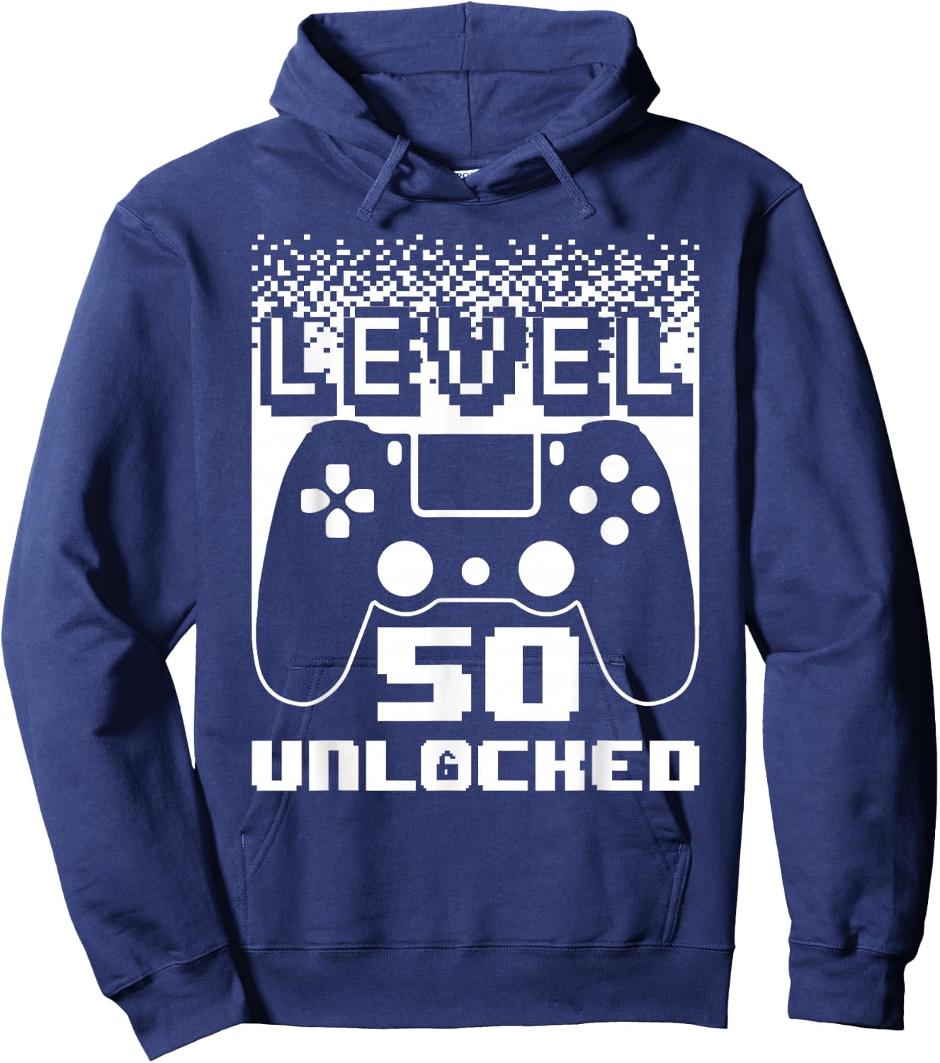 50th Birthday Level 50 Unlocked Gamer 50 Year Old Hoodie - Hoodie | Navy