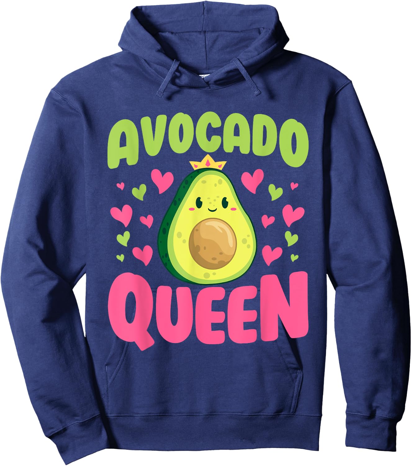 Avocado Queen Funny Butter-Fruit Veganism Fruit Lover Outfit Hoodie - Hoodie | Navy