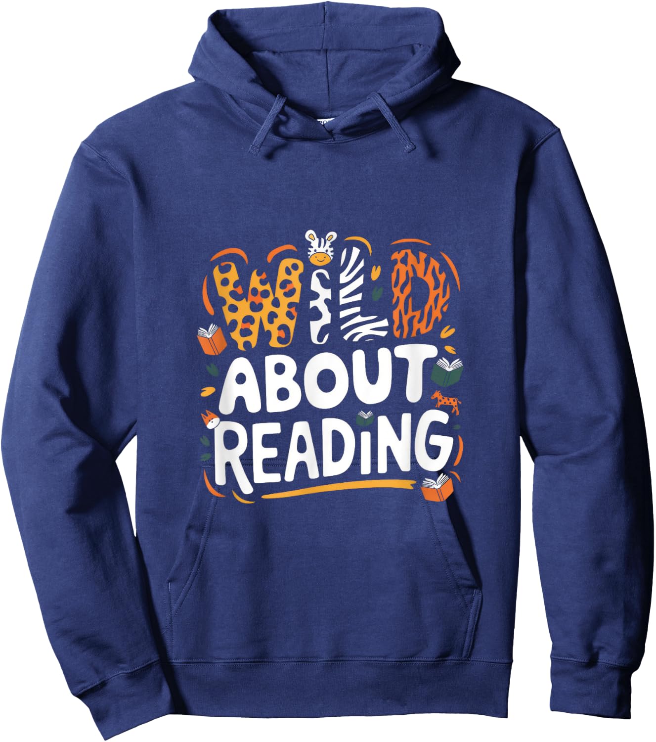 Wild About Reading - Wild About Reading Bookworm Hoodie - Hoodie | Navy