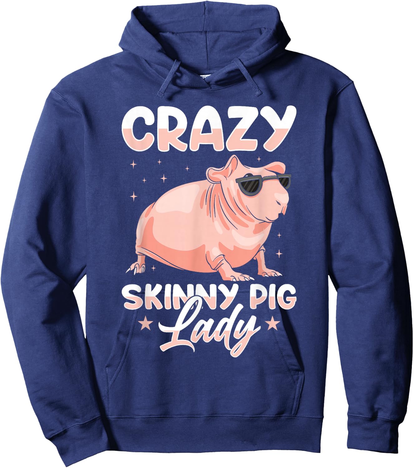 Hairless Guinea Pig Skinny Pig Owner Cavy Rodent Pet Hoodie - Hoodie | Navy
