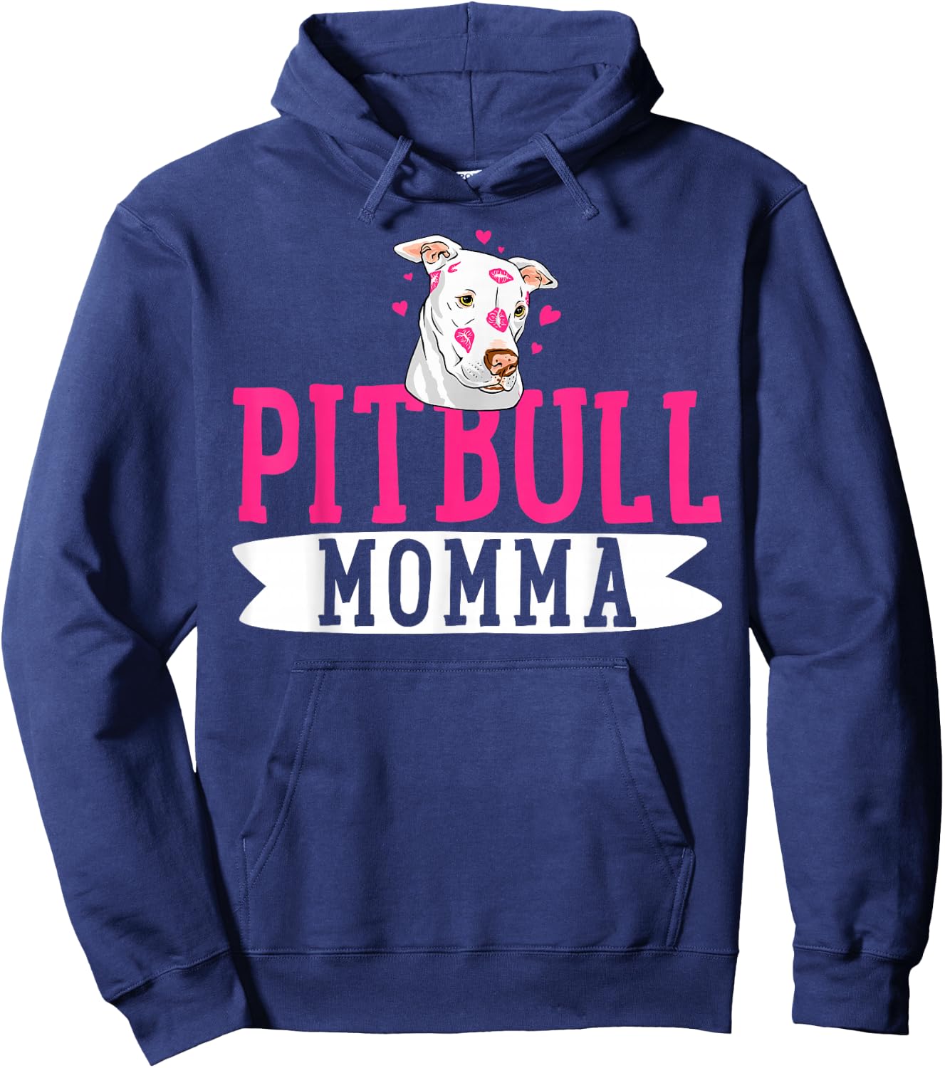 Pitbull Momma Pit Bull Terrier Dog Pibble Owner Mother's Day Hoodie - Hoodie | Navy