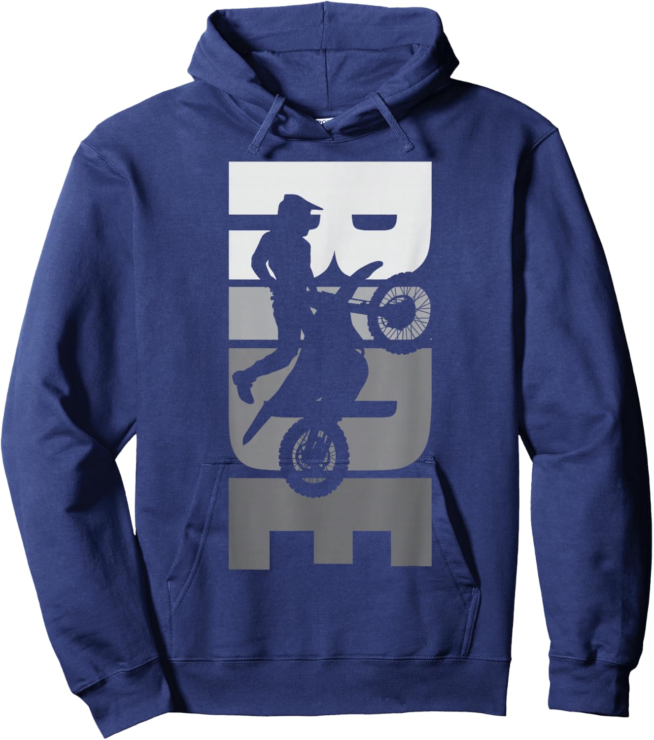 Ride Dirt Bike Motocross Motorcycle MX Offroad Life Passion , black Hoodie - Hoodie | Navy