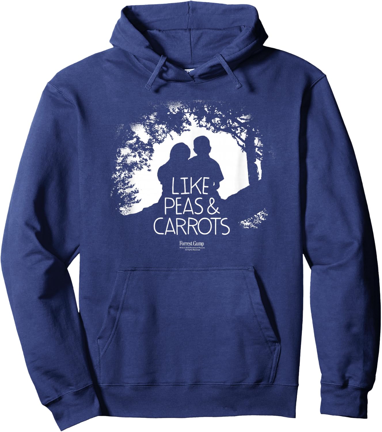 Forrest Gump Like Peas & Carrots Silhouette Small Hoodie - Hoodie | Navy