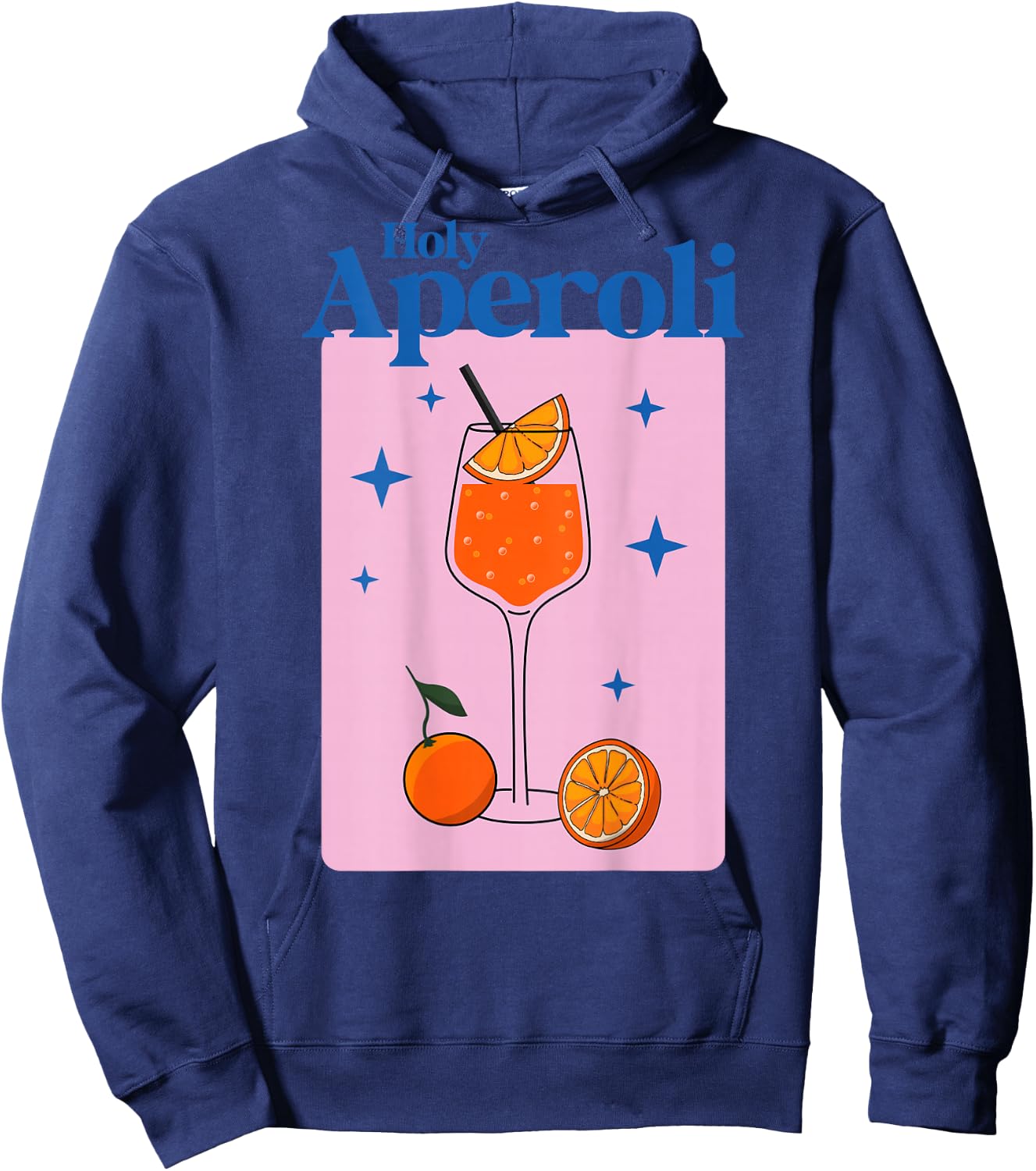 HOLY APEROLI X HALLÖCHEN APEROLI APEROLY SPRITZ STARS , White Hoodie - Hoodie | Navy