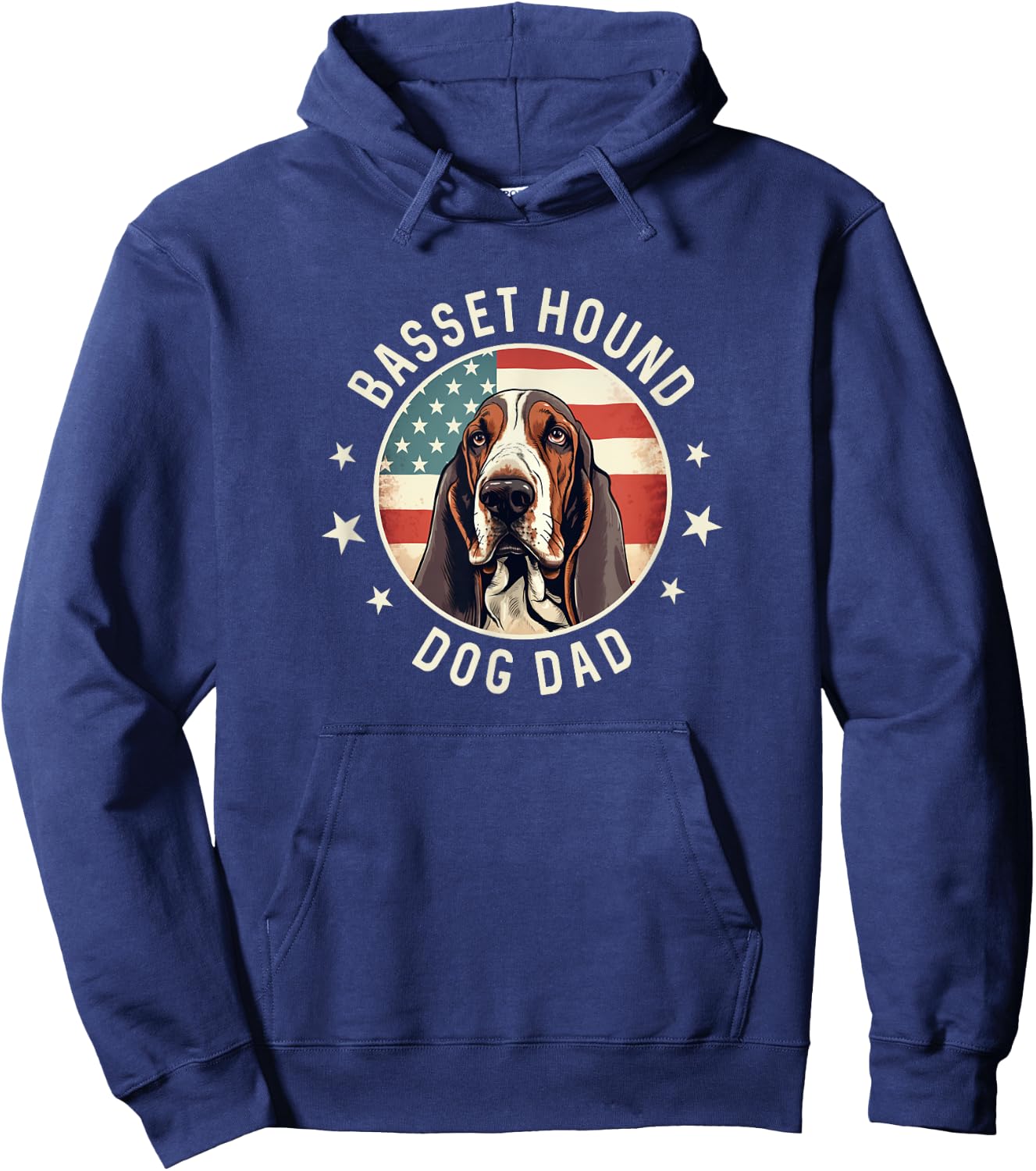 Basset Hound Gifts , Basset Hound Dog Dad Hoodie - Hoodie | Navy