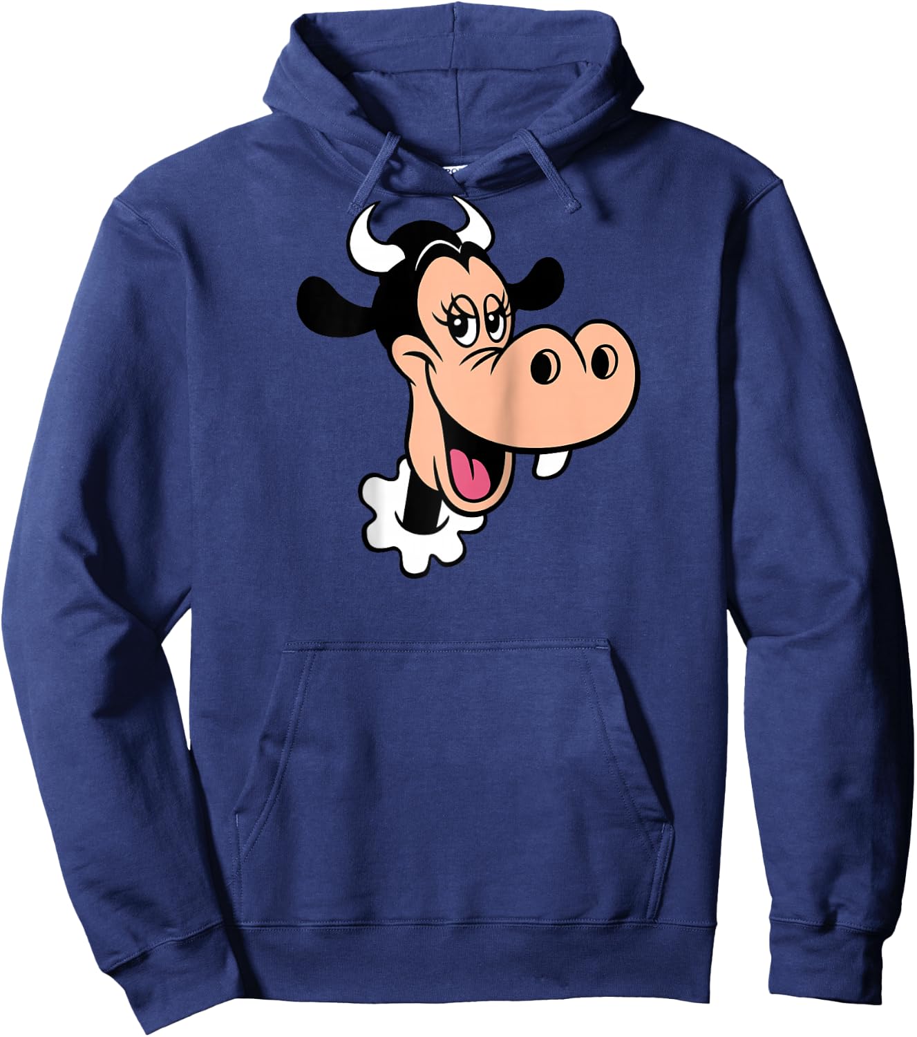 Disney Clarabelle Cow Big Face Costume Raglan Baseball Hoodie - Hoodie | Navy