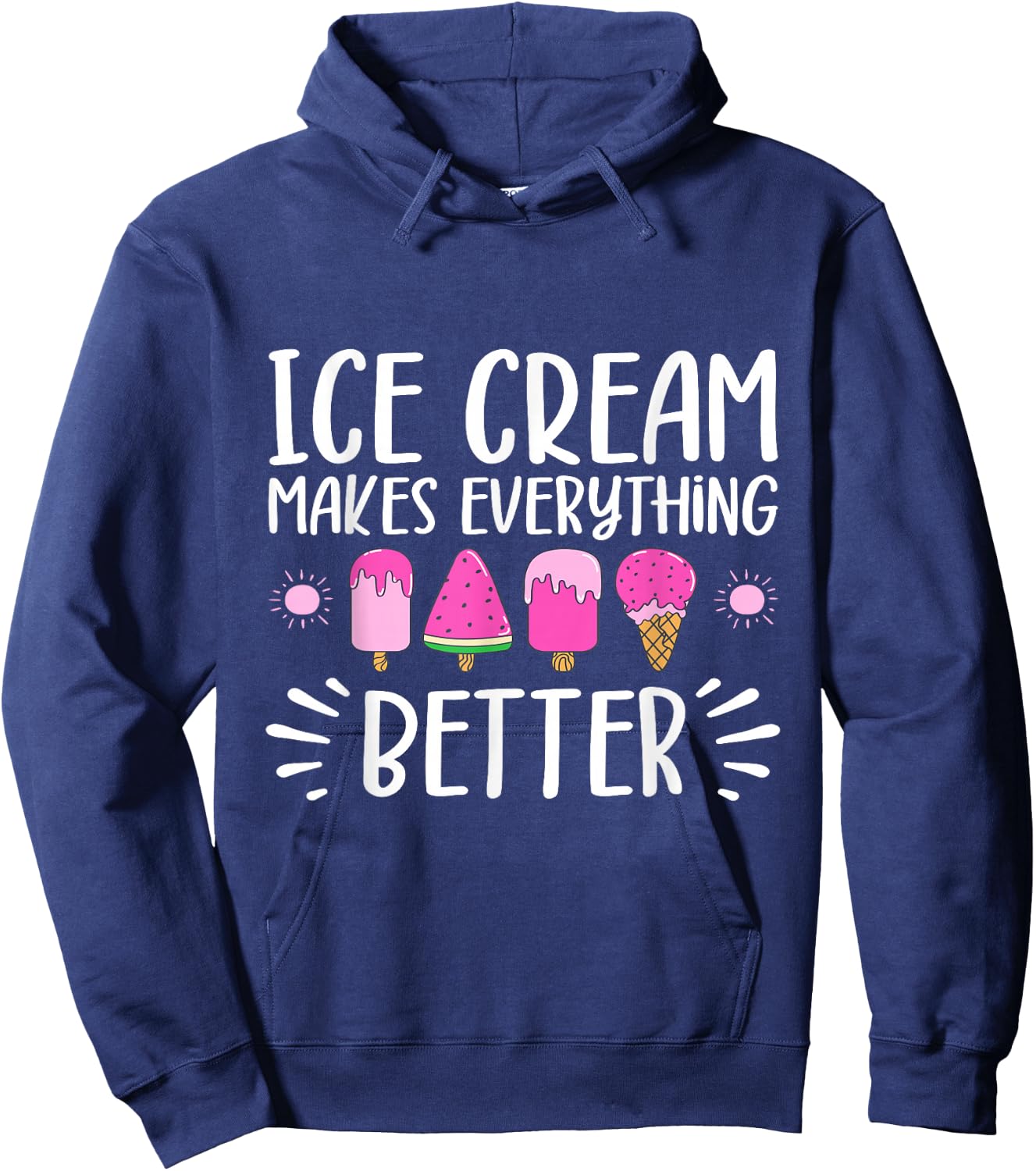 Eis macht alles besser für Männer, Frauen, Kinder Hoodie - Hoodie | Navy