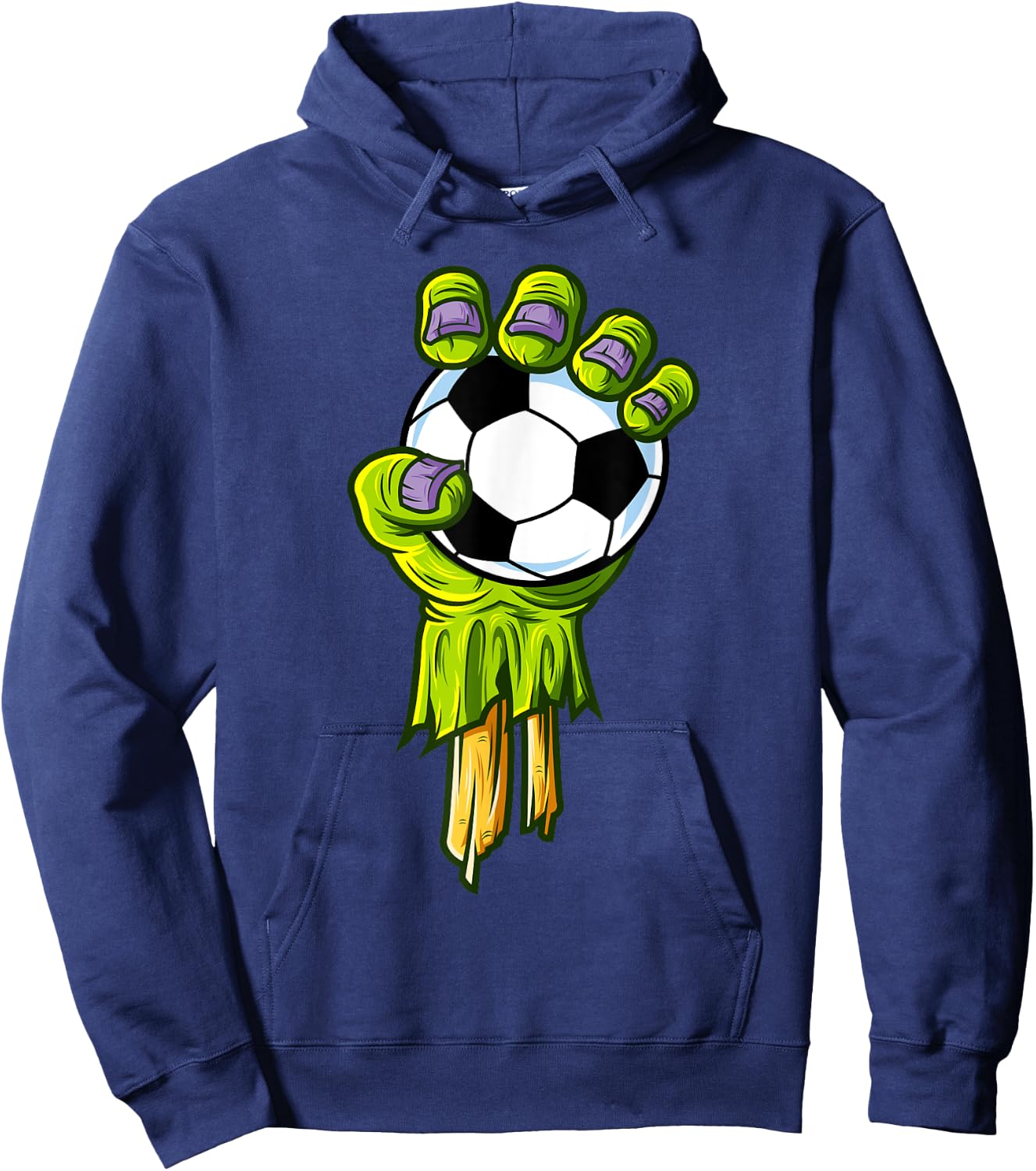 Zombie Hands Soccer Funny Horror Scary Halloween Costume Hoodie - Hoodie | Navy